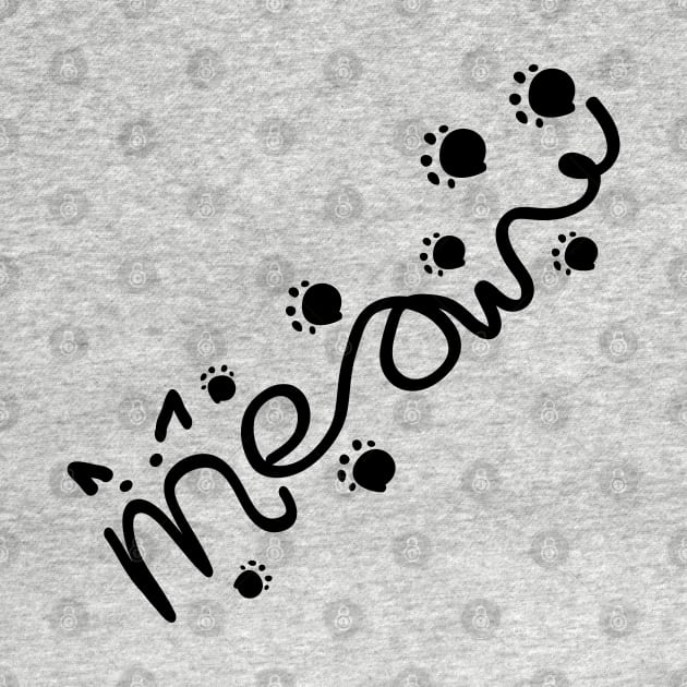 Meow lettering with paw by CindyS